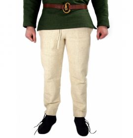 Medieval trousers made from coarse cotton hemp L