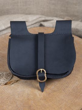 Leather belt bag black