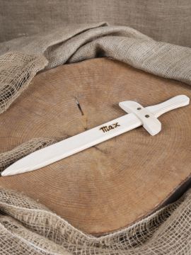 Wooden sword with personalized engraving