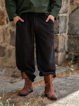 Cotton pants with lacing black XL