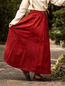 Skirt for the Middle Ages red